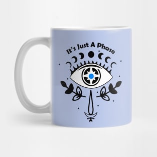 Tie Dye Moon Phase And Evil Eye Mug